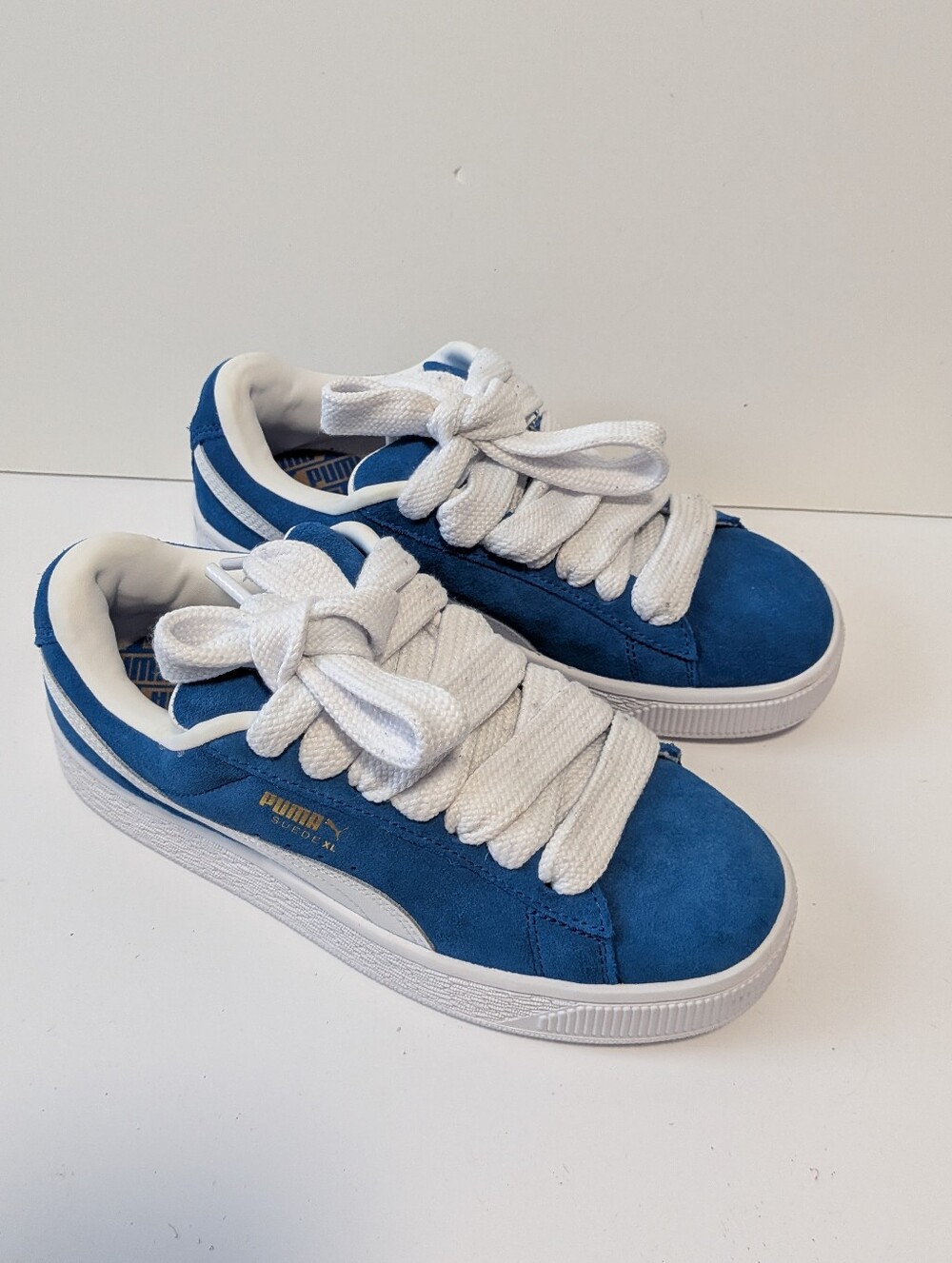 PUMA Suede XL sneakers in Team Royal, featuring an exaggerated extra Size 6